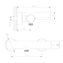 Bateria prysznicowa chrom połysk ULTIMATE AVAPAX ABUL301111