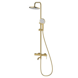 Deszczownica z baterią prysznicowo wannową trzyfunkcyjną stal szczotkowana ULTIMATE AVAPAX ADUL6312H1