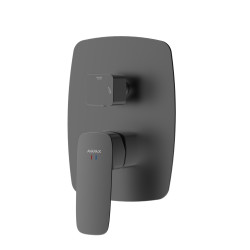 Bateria prysznicowo wannowa podtynkowa dwufunkcyjna gun metal mat QANIX AVAPAX ABQA5214C1