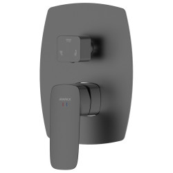 Bateria prysznicowo wannowa podtynkowa trzyfunkcyjna gun metal mat QANIX AVAPAX ABQA531411