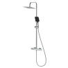 Deszczownica z baterią prysznicową termostatyczną dwufunkcyjną stal szczotkowana THERMO AVAPAX ADTH6211T2