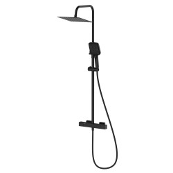 Deszczownica z baterią prysznicową termostatyczną dwufunkcyjną stal szczotkowana THERMO AVAPAX ADTH6213T2