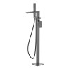 Bateria wannowa wolnostojąca z zestawem natryskowym gun metal mat VELLANO AVAPAX ABVE221411
