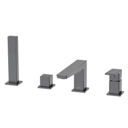 Bateria wannowa 4-otworowa gun metal mat VELLANO AVAPAX ABVE241421