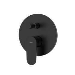 Bateria prysznicowo wannowa podtynkowa dwufunkcyjna czarny mat LUNEPO AVAPAX ABLU521311