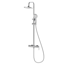 Deszczownica z baterią prysznicową dwufunkcyjną stal szczotkowana LUNEPO AVAPAX ADLU621121