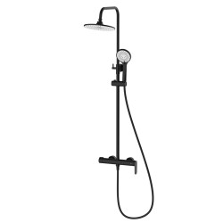 Deszczownica z baterią prysznicową dwufunkcyjną stal szczotkowana LUNEPO AVAPAX ADLU621321