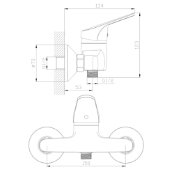 Bateria prysznicowa chrom połysk WELORA AVAPAX ABWE301111