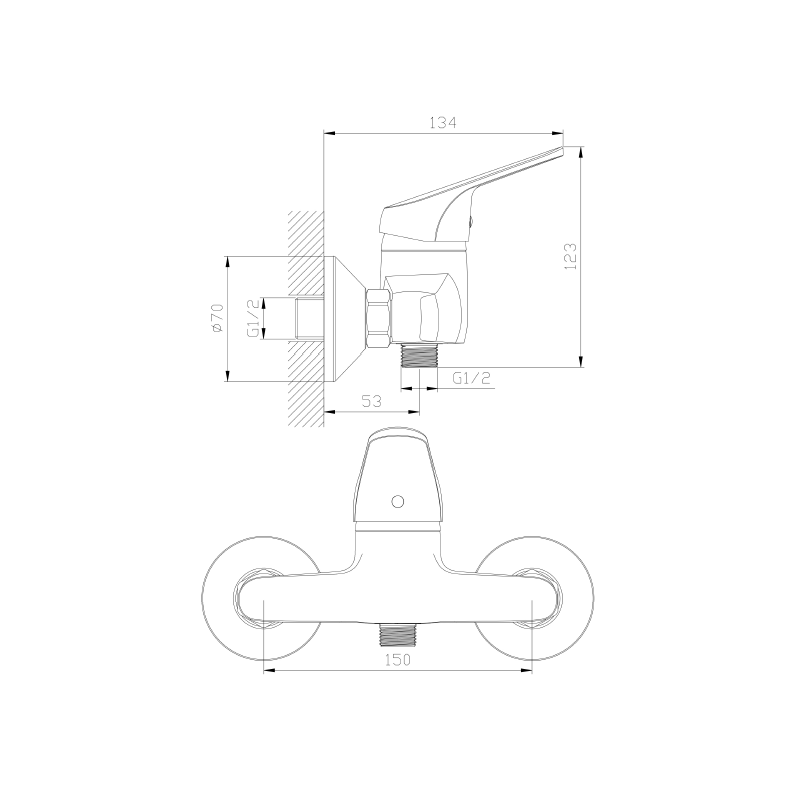 Bateria prysznicowa chrom połysk WELORA AVAPAX ABWE301111