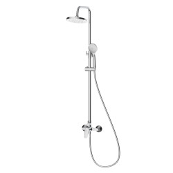 Deszczownica z baterią prysznicową dwufunkcyjną stal szczotkowana WELORA AVAPAX ADWE6211C1