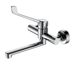 Bateria umywalkowa ścienna z dźwignią Medico chrom połysk MEDICAL AVAPAX ABME1611M2