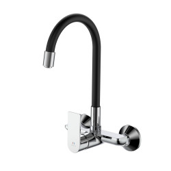 Bateria kuchenna ścienna z elastyczną wylewką chrom połysk ONCLO AVAPAX ABON7311F1