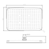 Głowica deszczowni prostokątna 32x21 cm chrom połysk QANIX AVAPAX AGQA151111