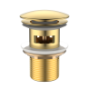 Korek Click Clack do umywalki z przelewem złoty szczotkowany HYDRONE AVAPAX AKHY121211