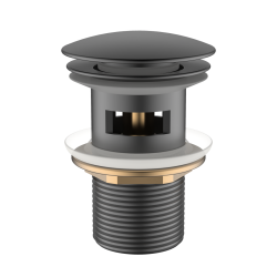 Korek Click Clack do umywalki z przelewem gun metal mat HYDRONE AVAPAX AKHY121411