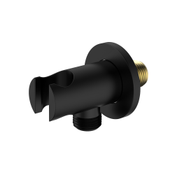 Przyłącze kątowe z uchwytem na słuchawkę proste czarny mat RONDE AVAPAX APRO121311