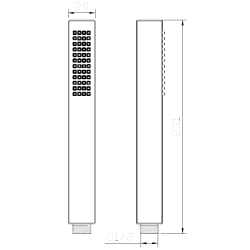 Słuchawka przysznicowa typu mikrofon 1F - jednofunkcyjna chrom połysk RONDE AVAPAX ASRO141111