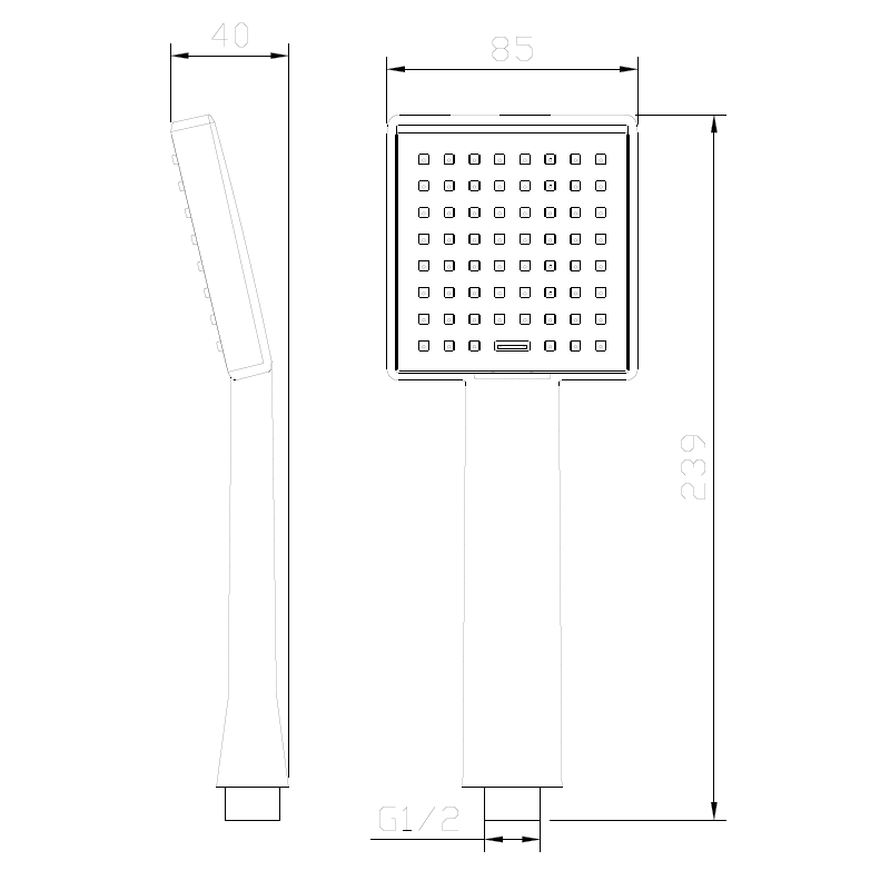 Słuchawka prysznicowa  1F - jednofuncyjna chrom połysk VELLANO AVAPAX ASVE111111