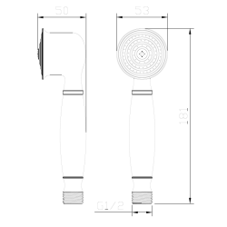 Słuchawka prysznicowa  1F - jednofunkcyjna chrom połysk ZAHARRA AVAPAX ASZA111111