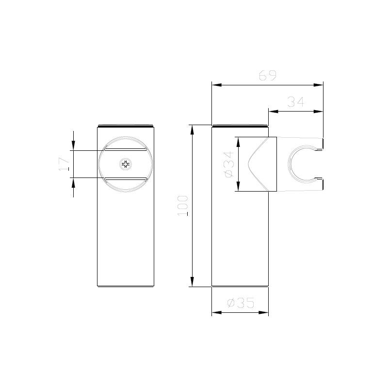 Uchwyt punktowy chrom połysk LUNEPO AVAPAX AULU111111