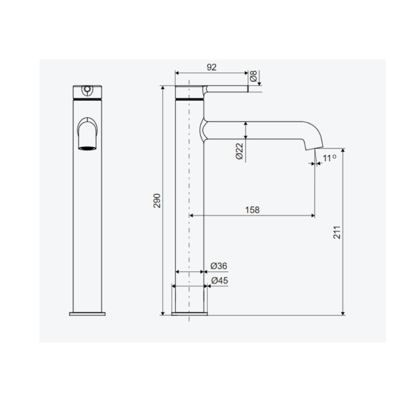 Excellent Delta PI bateria umywalkowa stojąca wysoka  czarny mat
