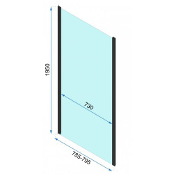 Rea kabina prysznicowa prostokątna Rapid Fold czarna 100x90cm
