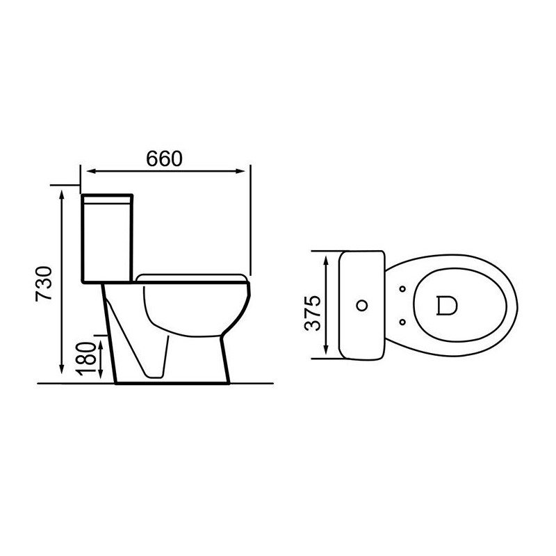 Lavita Kompakt WC Zeta Rim z octem gospodarczym