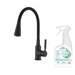 Invena bateria zlewozmywakowa czarna Pogo Plus z octem gospodarczym