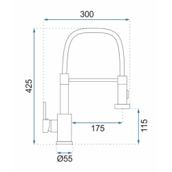 Rea Bateria Kuchenna Colin złota szczotkowana z octem gospodarczym