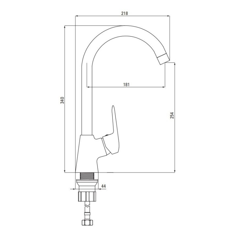 Deante bateria zlewozmywakowa chrom Boro z octem gospodarczym