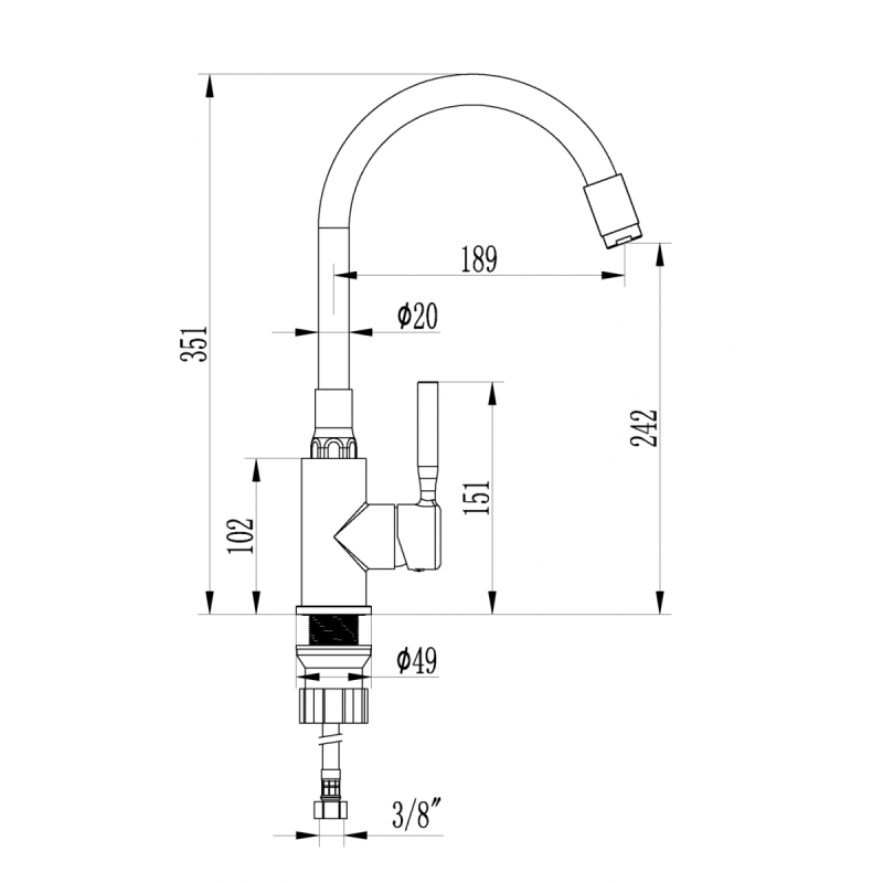 Invena bateria zlewozmywakowa złoto czarna Glamour z octem gospodarczym