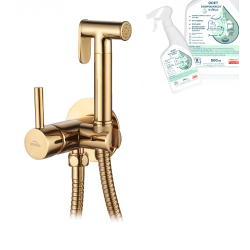 Invena bateria bidetowa podtynkowa złota Glamour z octem gospodarczym