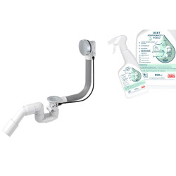 Prevvex syfon automatyczny chromowany Bathloc z octem gospodarczym