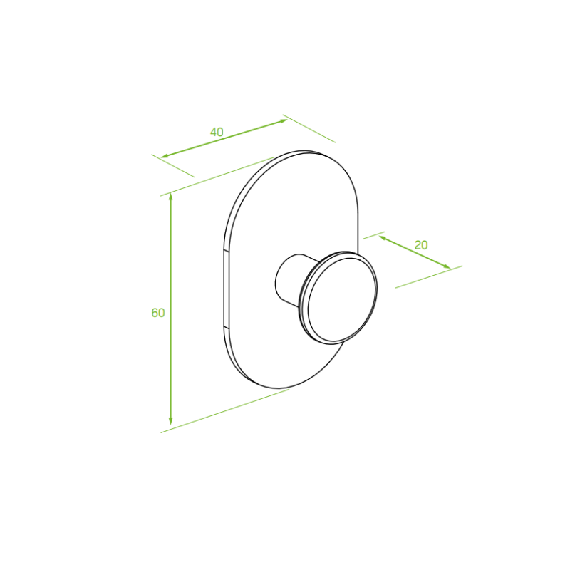 Laveo wieszak na ręcznik pojedynczy biały Miri z octem gospodarczym