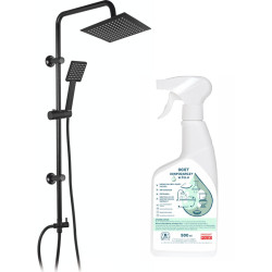 Kerra zestaw natryskowy czarny Denis 60 z octem gospodarczym