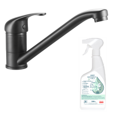 Invena bateria zlewozmywakowa czarna Mitris z octem gospodarczym