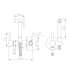 Invena bateria podtynkowa bidetowa chromowana Glamour z octem gospodarczym