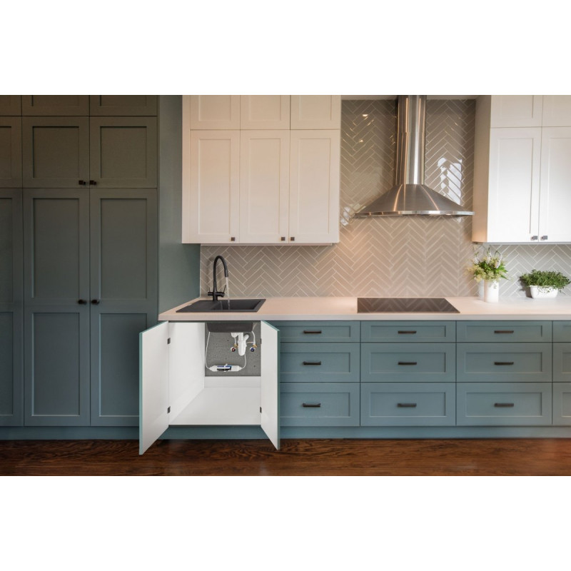 Invena bateria zlewozmywakowa czarna Glamour z octem gospodarczym