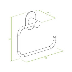Laveo wieszak na ręcznik biały Miri 61cm z octem gospodarczym