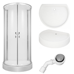 Sea-Horse kabina prysznicowa przyścienna Stylio 100x80 z brodzikiem BKB022/X i syfonem