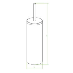 Laveo Szczotka do WC, uchwyt na papier toaletowy i wieszak podwójny chromowany Miri