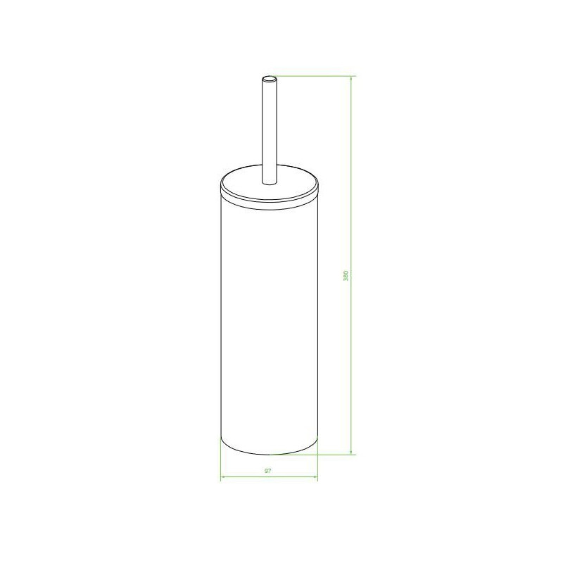Laveo Szczotka do WC, uchwyt na papier toaletowy i wieszak podwójny chromowany Miri