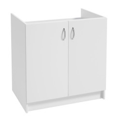 Tadych szafka Single biała 80x60 ze zlewozmywakiem Polimat i syfonem