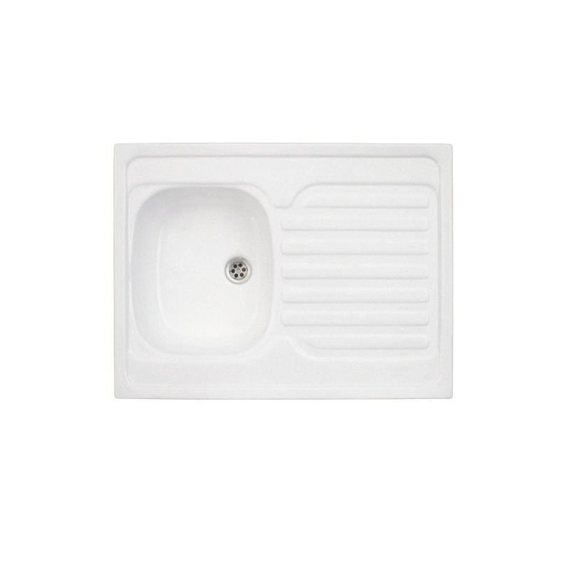 Tadych szafka Single biała 80x60 ze zlewozmywakiem Polimat i syfonem