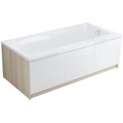Cersanit wanna prostokątna Smart lewa 160x80 z panelami meblowymi, syfonem i nóżkami