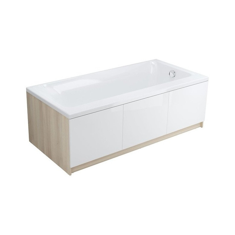 Cersanit wanna prostokątna Smart lewa 160x80 z panelami meblowymi, syfonem i nóżkami