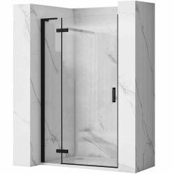 Rea drzwi prysznicowe Hugo Black czarne 100cm z listwą magnetyczną