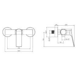 Invena Neri bateria natryskowa czarna