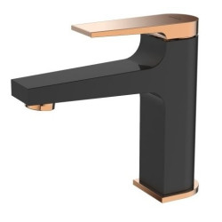 Invena Midnight deszczownia z baterią natryskowa black/gold rose