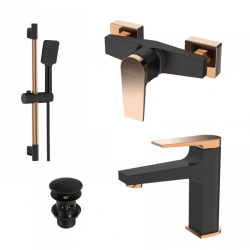 Invena Midnight bateria natryskowa Black/ Gold Rose